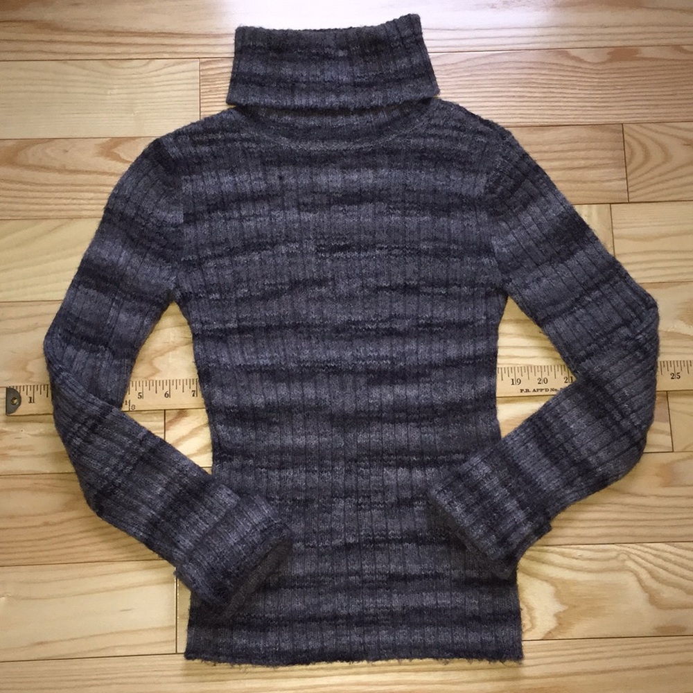 DKNY Striped Turtleneck Sweater